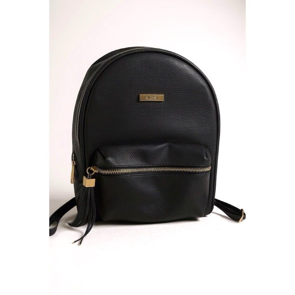 Aldo  Pebbled Faux Leather Gold Hardware Handbag Travel Backpack